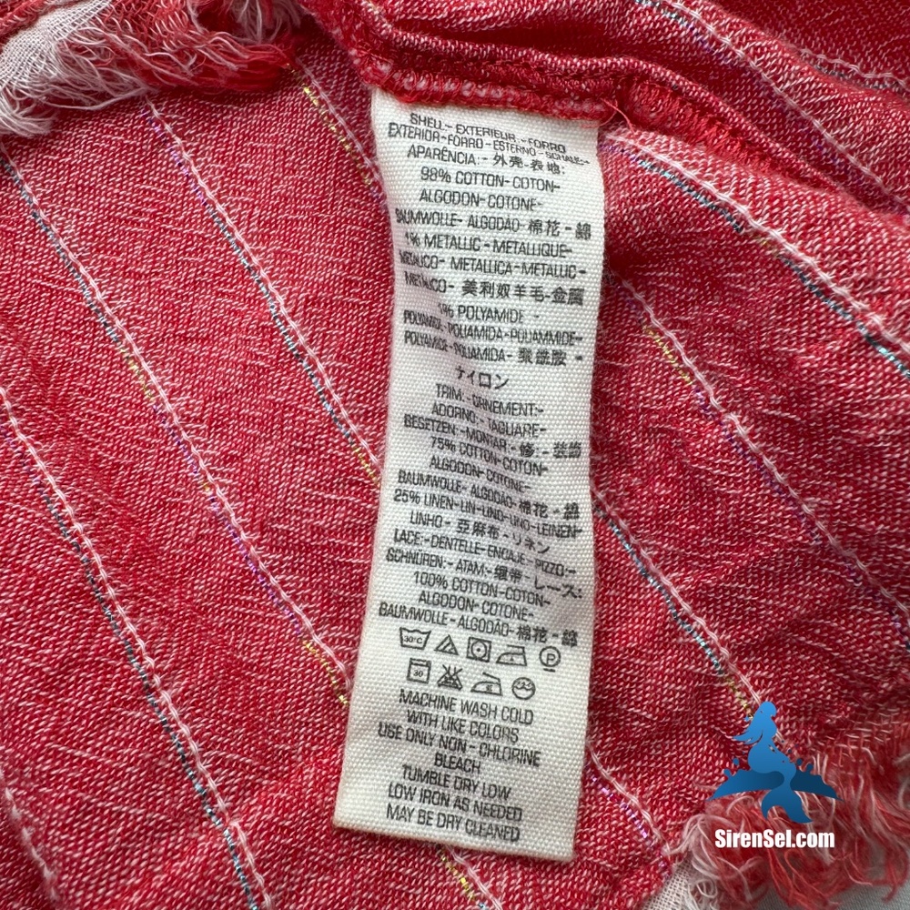 1134 NWOT Free People See Saw Top - Size XS (oversize) - Red - Picture 14 of 16